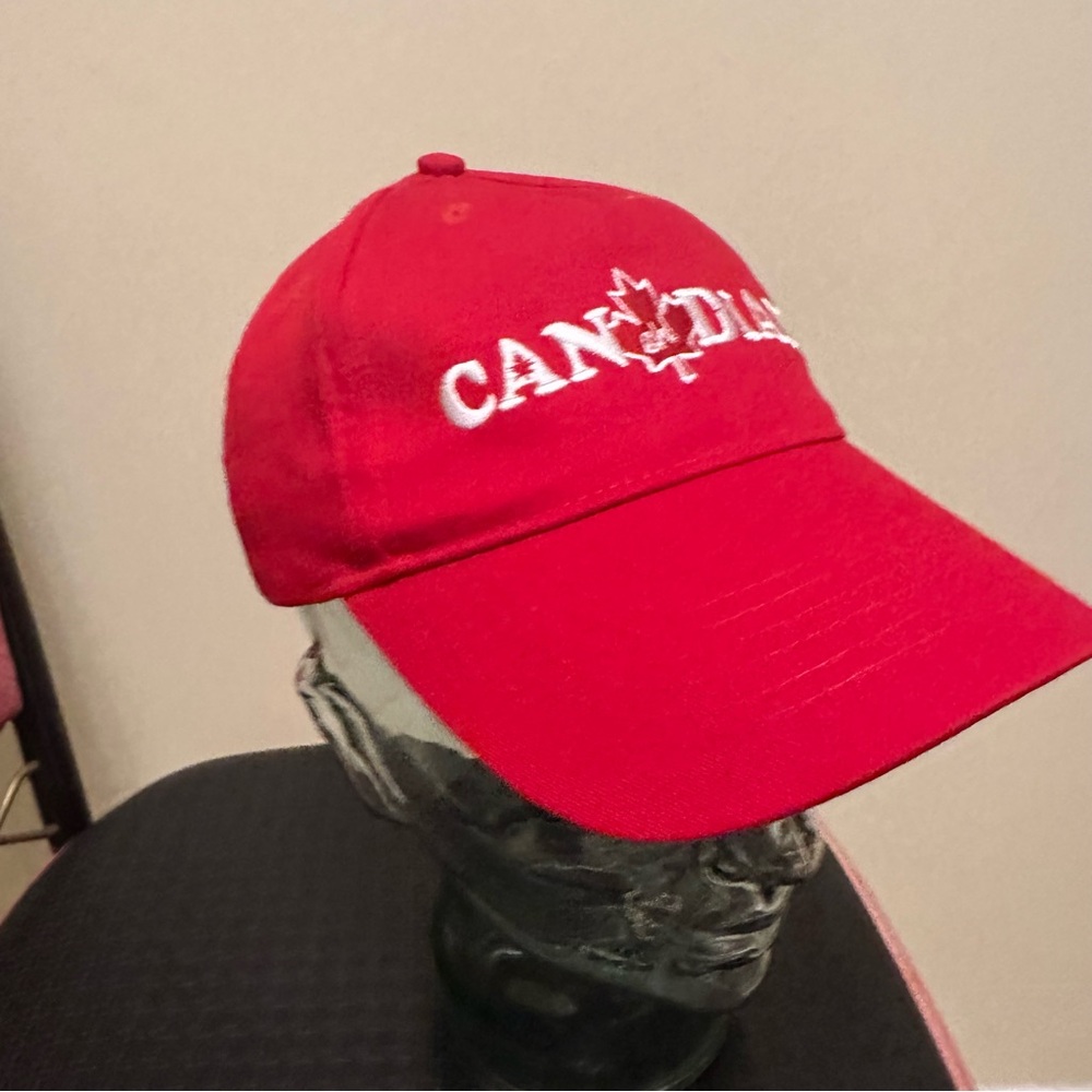 ⭐️ Red Baseball Cap with Embroidered Logo Canadian